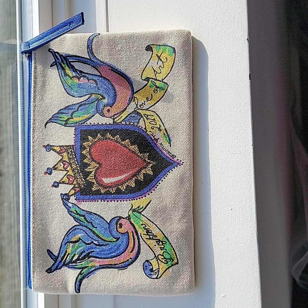 Brighton 2019 "Love of Art" Canvas Zippered Pouch NWOT